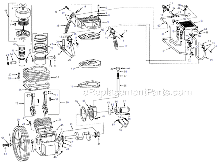 Page B Diagram and Parts List for CI153129HPMS 1997 Campbell Hausfeld Compressor